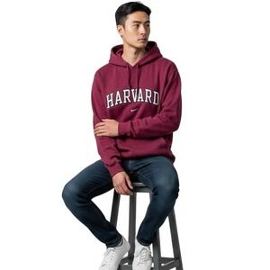 NIKE Harvard Hoodie Mens XL Maroon Sweatshirt Collegiate Ivy League Preppy